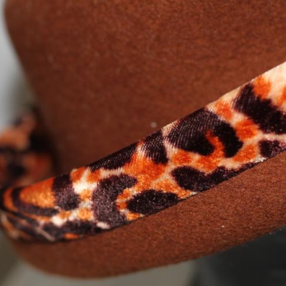 Leopard Wool Bucket Hat - Picture 2 of 6